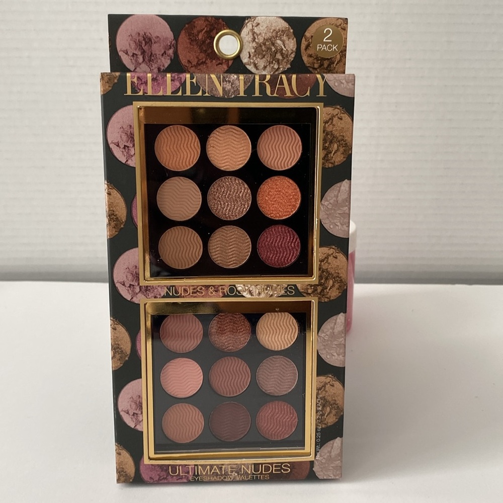 🌹Ellen Tracy Ultimate Nudes Eyeshadow Palette | Nude & Rosy Tones | 18 Shades